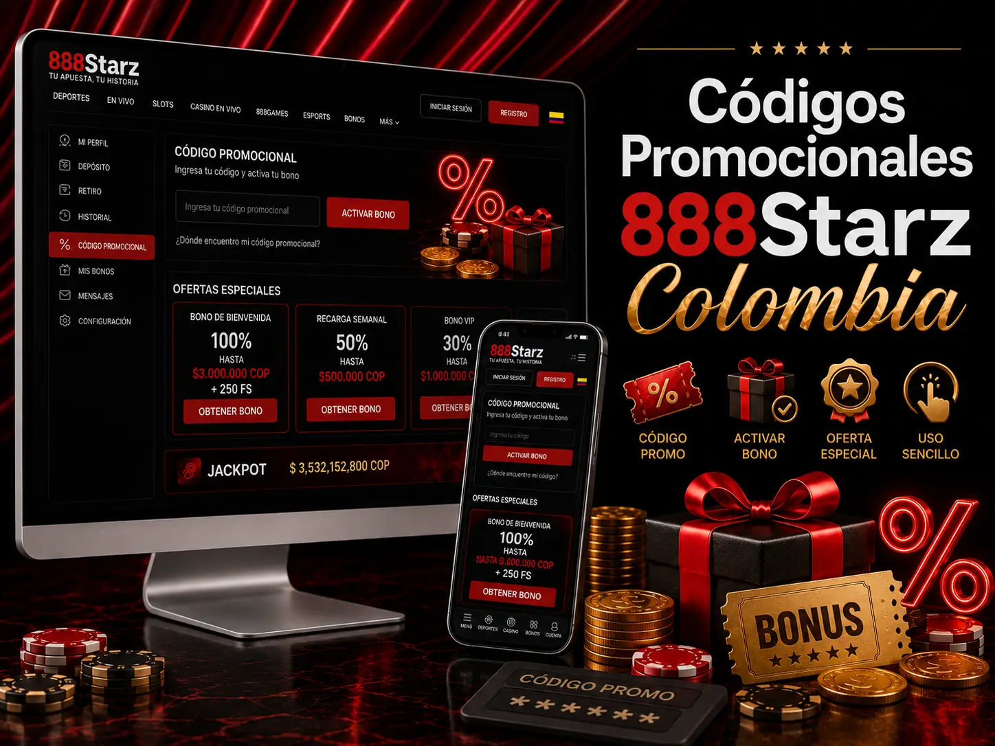 Códigos Promocionales 888Starz
