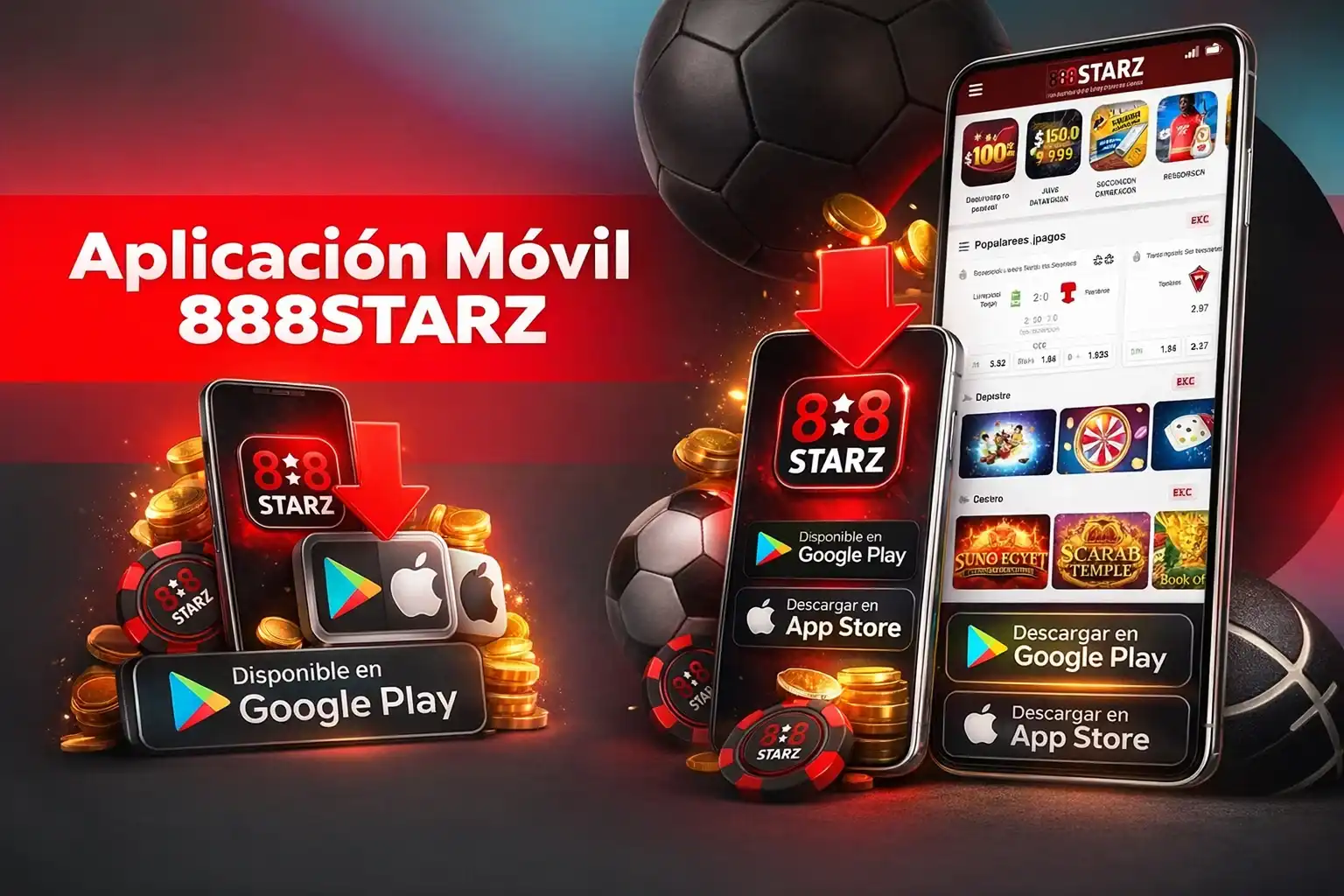 Aplicación 888Starz — Android APK e iOS